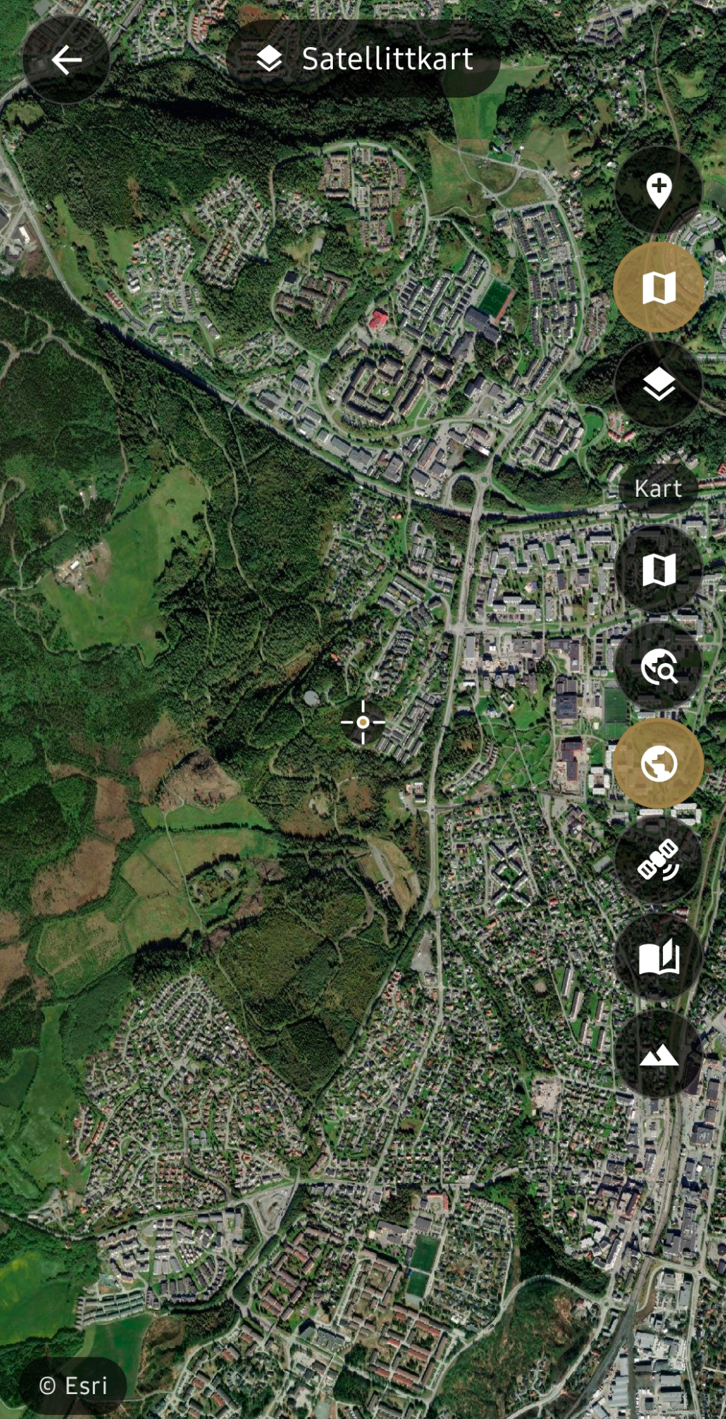 Satellittkart i appen